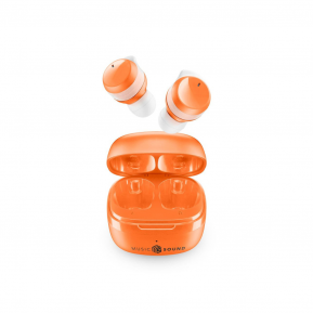 CELLULAR LINE 467899 Music Sound Flow Bluetooth Ακουστικά TWS με Θήκη Φόρτισης Πορτοκαλί