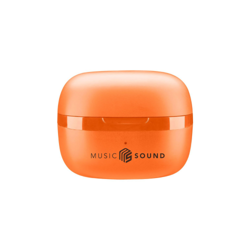 CELLULAR LINE 467899 Music Sound Flow Bluetooth Ακουστικά TWS με Θήκη Φόρτισης Πορτοκαλί