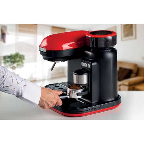 ARIETE 1318/00 Μηχανή Espresso με Μύλο Άλεσης Moderna Red