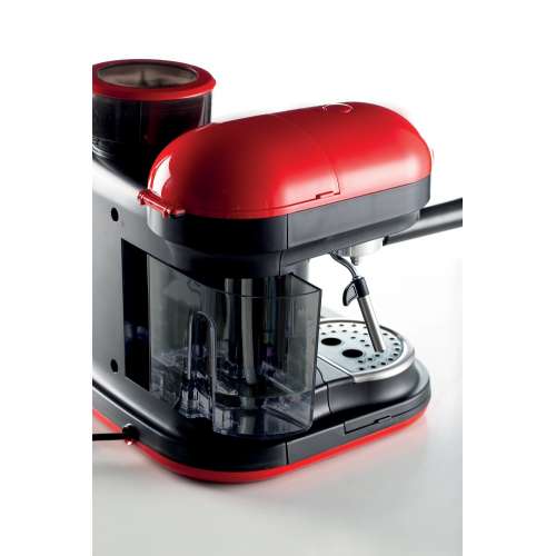 ARIETE 1318/00 Μηχανή Espresso με Μύλο Άλεσης Moderna Red