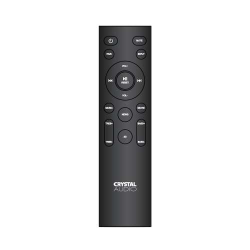 CRYSTAL AUDIO REMOTE CONTROL for CASB160S, CASB360