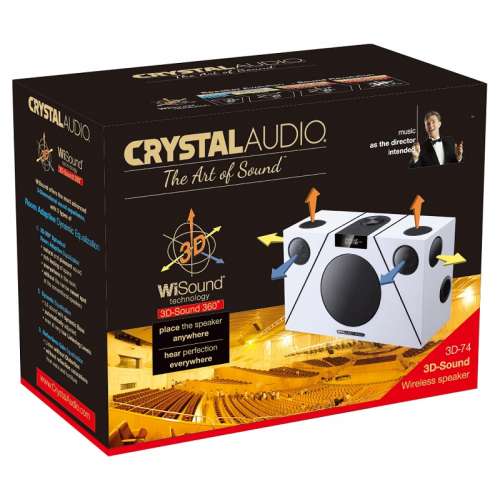 CRYSTAL AUDIO 3D-74 WiSound Speaker ΒΤ/ΗDMI/OPT/AUX White