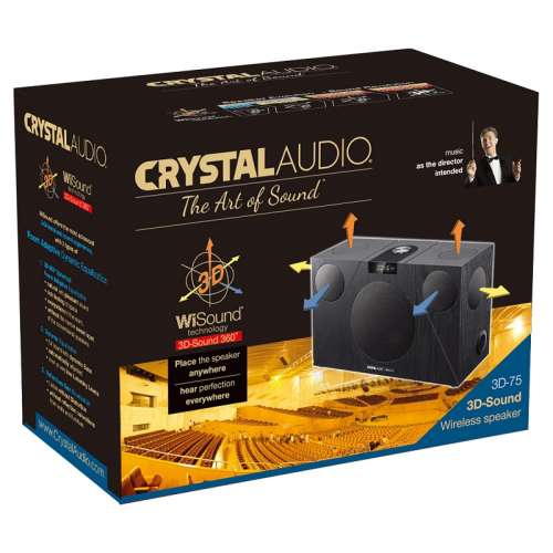 CRYSTAL AUDIO 3D-75 WiSound Speaker BT/HDMI/OPT/AUX Black