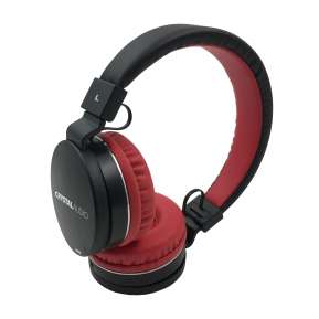 CRYSTAL AUDIO OE-01-KR BLACK-RED OVER-EAR HEADPHONES