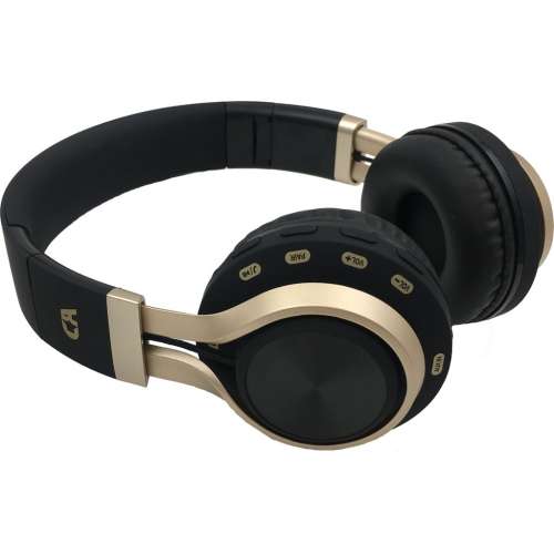 CRYSTAL AUDIO BT-01-KG BLUETOOTH BLACK-GOLD OVER-EAR HEADPHONES