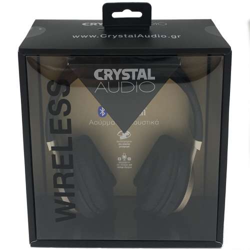 CRYSTAL AUDIO BT-01-KG BLUETOOTH BLACK-GOLD OVER-EAR HEADPHONES