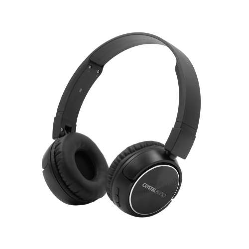 CRYSTAL AUDIO BT4-K BLACK BLUETOOTH ON-EAR FOLDABLE HEADPHONES