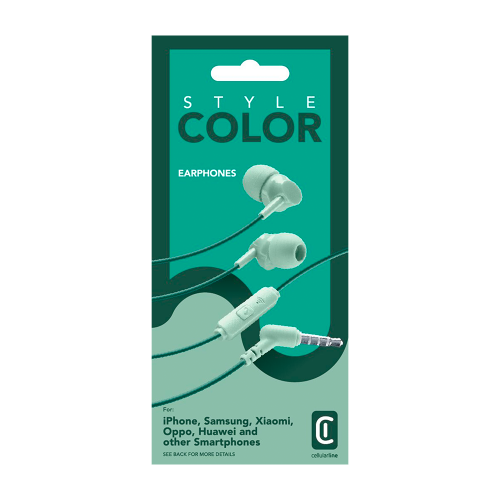 CELLULAR LINE Handsfree Ακουστικά Style Color με βύσμα 3,5mm Πράσινα