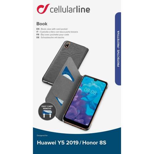 CELLULAR LINE 353727 Θήκη Κινητού Book για Huawei Y5 2019 Μαύρη
