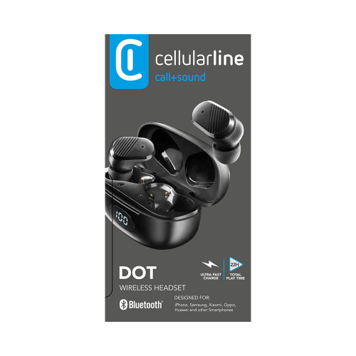 CELLULAR LINE 461330 Bluetooth Ακουστικά TWS Dot με Θήκη Φόρτισης Μαύρα