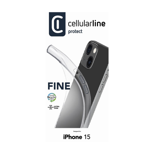 CELLULAR LINE 466212 Θήκη Κινητού Σιλικόνης Back Cover Fine για iPhone 15 Διαφανής