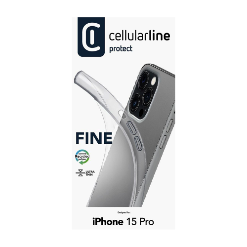 CELLULAR LINE 466175 Θήκη Κινητού Σιλικόνης  Back Cover Fine για iPhone 15 Pro Διαφανής