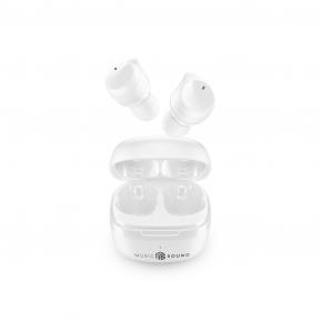 CELLULAR LINE 467837 Music Sound Flow Bluetooth Ακουστικά TWS με Θήκη Φόρτισης Λευκά