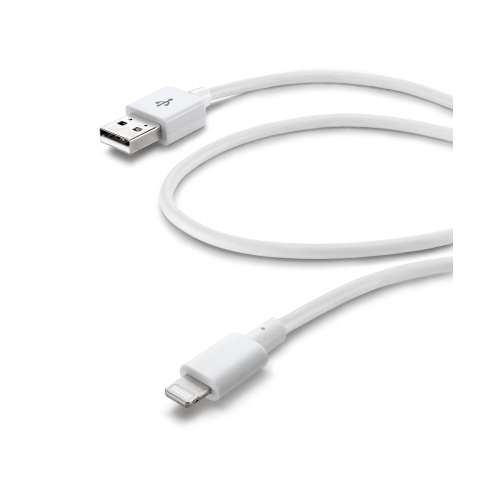 CELLULAR LINE 175466 USB Καλώδιο Συγχρονισμού και Φόρτισης Lightning για iPhone (1,2m) Λευκό