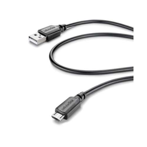 CELLULAR LINE 131745 USB Καλώδιο Συγχρονισμού και Φόρτισης microUSB (1,2m) Μαύρο