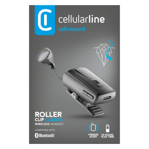 CELLULAR LINE 118043 Clip Bluetooth Ακουστικό Hands-Free Μαύρο