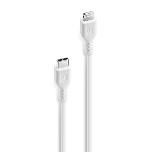 CELLULAR LINE 347863 USB Καλώδιο Συγχρονισμού και Φόρτισης Type-C/Lightning (2m) Λευκό