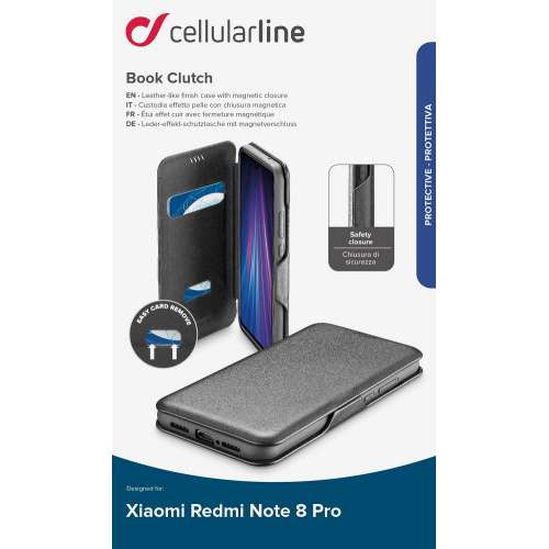 CELLULAR LINE 366567 Θήκη Κινητού Book για Xiaomi Redmi Note 8 Pro Μαύρη