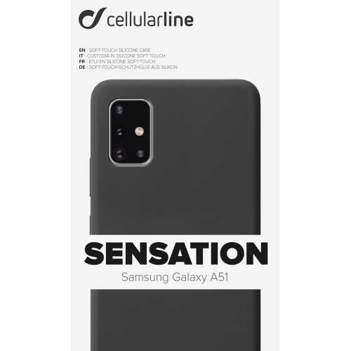 CELLULAR LINE 372926 Sensation Θήκη Κινητού Σιλικόνης Back Cover για Samsung Galaxy A51 Μαύρη