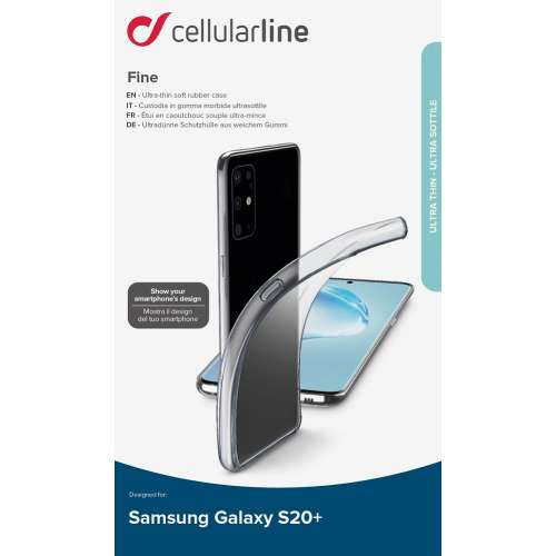 CELLULAR LINE 373848 Fine Θήκη Κινητού Σιλικόνης Back Cover για Samsung S20+ Διαφανής
