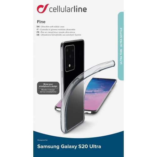 CELLULAR LINE 373879 Fine Θήκη Κινητού Σιλικόνης Back Cover για Samsung S20+ Ultra
