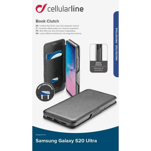 CELLULAR LINE 374043 Θήκη Κινητού Book για Samsung Galaxy S20 Ultra Μαύρη