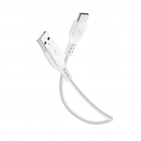 CELLULAR LINE 295737 USB Καλώδιο Συγχρονισμού και Φόρτισης Type-A σε Type-C (2m) Λευκό