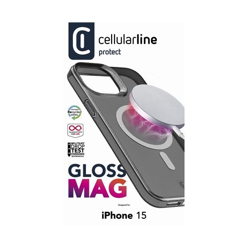 CELLULAR LINE Μαγνητική Θήκη Κινητού για Magsafe Φορτιστή iPhone 15 Μαύρη
