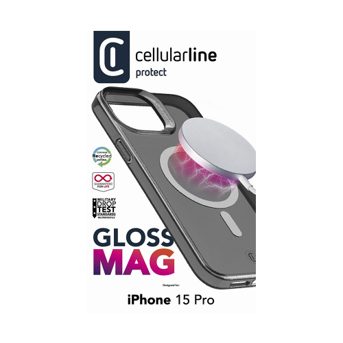 CELLULAR LINE Μαγνητική Θήκη Κινητού για Magsafe Φορτιστή iPhone 15 Pro Μαύρη