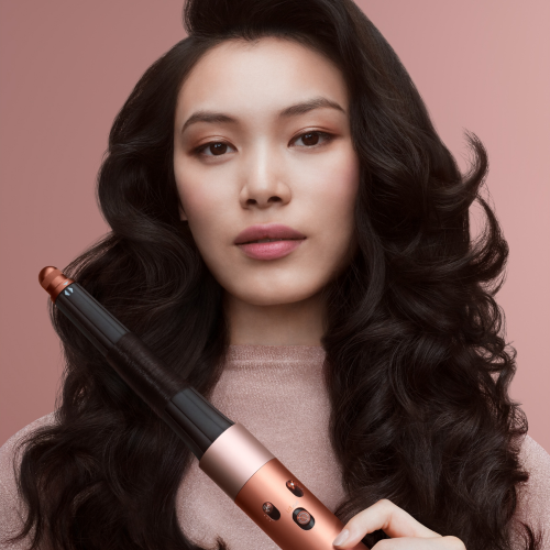 DYSON HS08 Airwrap i.d. Straight+Wavy Amber Silk/Pink Champagne (Gift Pack)