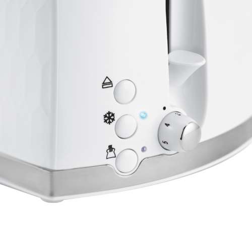 RUSSELL HOBBS 26060-56 Honeycomb White Toaster