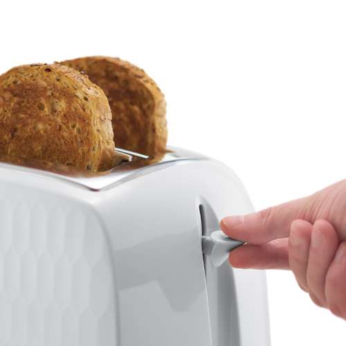 RUSSELL HOBBS 26060-56 Honeycomb White Toaster
