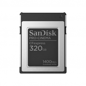 SanDisk PRO-CINEMA CFexpress Type B Card 320GB, 1700MB/s Read, 1500MB/s Write, 1400MB/s min sustain