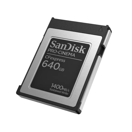 SanDisk PRO-CINEMA CFexpress Type B Card 640GB, 1700MB/s Read, 1500MB/s Write, 1400MB/s min sustain