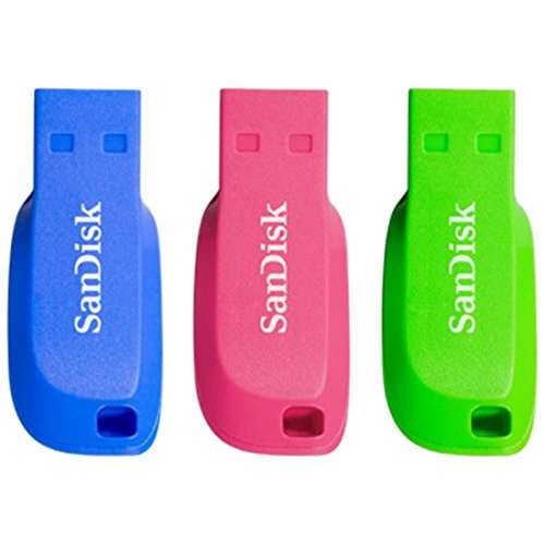 SanDisk SDCZ50C-016G-B46T Cruzer Blade USB Flash Drive 3-pack 16GB