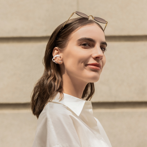 Shokz E320 Ακουστικά OpenDots 2 Pearl White