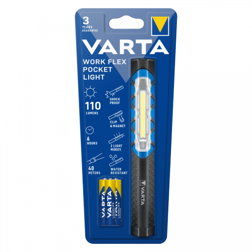 VARTA Φακός Ράβδου LED Work Flex Pocket Light + 3xAAA