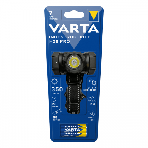 VARTA Φακός Κεφαλής Indestructible H20 Pro + 3xAAA