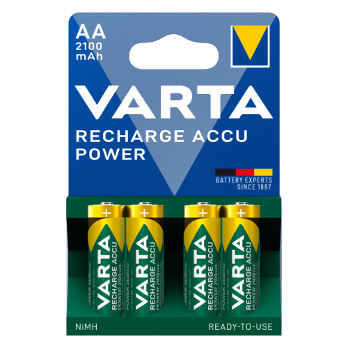 VARTA ΕΠΑΝΑΦΟΡΤΙΖΟΜΕΝΗ 2100mAh συσκ.4 AA