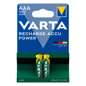 VARTA ΕΠΑΝΑΦΟΡΤΙΖΟΜΕΝΗ 1000mAh συσκ.2 AAA