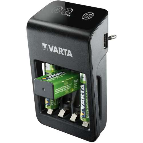 VARTA 57687101441 LCD Plug Charger + 4xAA 2100mAh