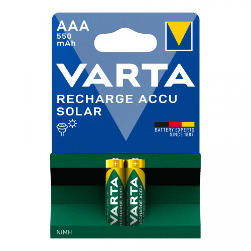 VARTA ΕΠΑΝΑΦΟΡΤΙΖΟΜΕΝΗ 550mAh συσκ.2 AAA SOLAR